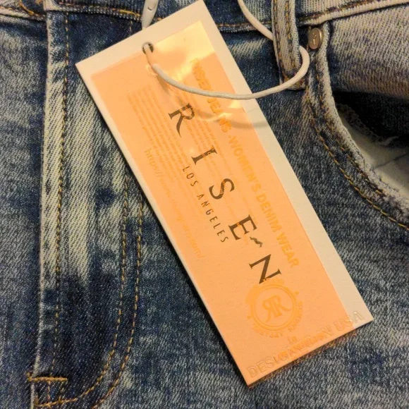 SOLD NEW Acid Washed Ripped Flare Jeans by Risen sz 15/32 Buckle - Picture 7 of 9